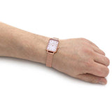 Buy Shop Daniel Wellington Quadro Pressed Melrose Pink Dial Pink Mesh Bracelet Watch For Women - DW00100510 USA Online