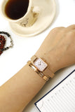 Buy Shop Daniel Wellington Quadro Pressed Melrose Pink Dial Pink Mesh Bracelet Watch For Women - DW00100510 USA Online