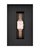 Buy Shop Daniel Wellington Quadro Pressed Melrose Pink Dial Pink Mesh Bracelet Watch For Women - DW00100510 USA Online