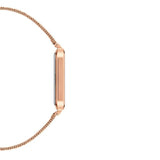 Buy Shop Daniel Wellington Quadro Pressed Melrose White Dial Rose Gold Mesh Strap Watch For Women - DW00100465 USA Online