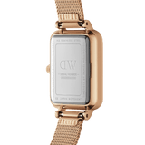 Buy Shop Daniel Wellington Quadro Pressed Melrose White Dial Rose Gold Mesh Strap Watch For Women - DW00100465 USA Online