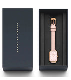 Buy Shop Daniel Wellington Quadro Pressed Mother of Pearl Pink Dial Pink Leather Strap Watch For Women - DW00100508 USA Online