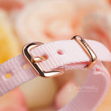 Buy Shop Daniel Wellington Quadro Pressed Mother of Pearl Pink Dial Pink Nylon Strap Watch For Women - DW00100509 USA Online