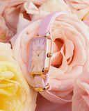 Buy Shop Daniel Wellington Quadro Pressed Mother of Pearl Pink Dial Pink Nylon Strap Watch For Women - DW00100509 USA Online