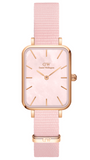 Buy Shop Daniel Wellington Quadro Pressed Mother of Pearl Pink Dial Pink Nylon Strap Watch For Women - DW00100509 USA Online
