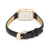 Buy Shop Daniel Wellington Quadro Pressed Sheffield Green Dial Black Leather Strap Watch For Women - DW00100439 USA Online