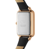 Buy Shop Daniel Wellington Quadro Pressed Sheffield Green Dial Black Leather Strap Watch For Women - DW00100439 USA Online