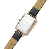 Buy Shop Daniel Wellington Quadro Pressed Sheffield Green Dial Black Leather Strap Watch For Women - DW00100439 USA Online