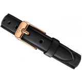 Buy Shop Daniel Wellington Quadro Sheffield Black Dial Black Leather Strap Watch For Women - DW00100435 USA Online