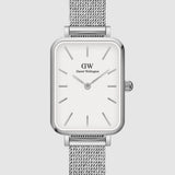 Buy Shop Daniel Wellington Quadro Sterling White Dial Silver Mesh Strap Watch For Women - DW00100438 USA Online