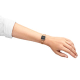 Buy Shop Daniel Wellington Quadro Studio Black Dial Rose Gold Mesh Strap Watch For Women - DW00100518 USA Online