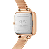 Buy Shop Daniel Wellington Quadro Studio Black Dial Rose Gold Mesh Strap Watch For Women - DW00100518 USA Online