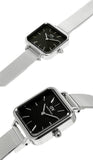 Buy Shop Daniel Wellington Quadro Studio Black Dial Silver Mesh Strap Watch For Women - DW00100522 USA Online