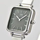 Buy Shop Daniel Wellington Quadro Studio Black Dial Silver Mesh Strap Watch For Women - DW00100522 USA Online