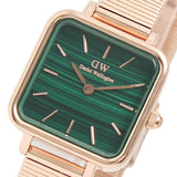 Buy Shop Daniel Wellington Quadro Studio Green Dial Rose Gold Mesh Strap Watch For Women - DW00100520 USA Online
