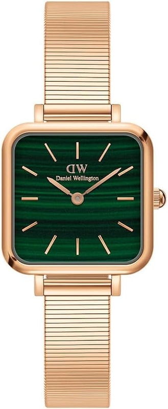 Buy Shop Daniel Wellington Quadro Studio Green Dial Rose Gold Mesh Strap Watch For Women - DW00100520 USA Online