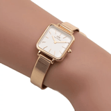 Buy Shop Daniel Wellington Quadro Studio White Dial Rose Gold Mesh Strap Watch For Women - DW00100517 USA Online