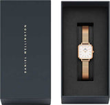 Buy Shop Daniel Wellington Quadro Studio White Dial Rose Gold Mesh Strap Watch For Women - DW00100517 USA Online