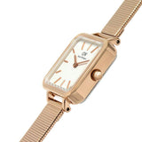 Buy Shop Daniel Wellington Quadro Studio White Dial Rose Gold Mesh Strap Watch For Women - DW00100517 USA Online