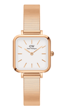 Buy Shop Daniel Wellington Quadro Studio White Dial Rose Gold Mesh Strap Watch For Women - DW00100517 USA Online