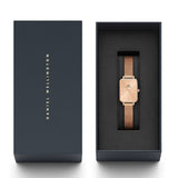 Buy Shop Daniel Wellington Quadro Unitone Rose Gold Dial Rose Gold Mesh Strap Watch For Women - DW00100484 USA Online