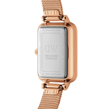 Buy Shop Daniel Wellington Quadro Unitone Rose Gold Dial Rose Gold Mesh Strap Watch For Women - DW00100484 USA Online