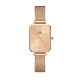 Buy Shop Daniel Wellington Quadro Unitone Rose Gold Dial Rose Gold Mesh Strap Watch For Women - DW00100484 USA Online