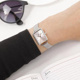 Buy Shop Daniel Wellington Quadro Unitone Silver Dial Silver Mesh Strap Watch For Women - DW00100486 USA Online