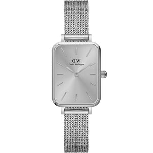 Buy Shop Daniel Wellington Quadro Unitone Silver Dial Silver Mesh Strap Watch For Women - DW00100486 USA Online