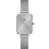 Buy Shop Daniel Wellington Quadro Unitone Silver Dial Silver Mesh Strap Watch For Women - DW00100486 USA Online