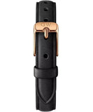 Buy Shop Daniel Wellington Quadro White Dial Black Leather Strap Watch For Women - DW00100434 USA Online