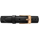 Buy Shop Daniel Wellington Quadro White Dial Black Leather Strap Watch For Women - DW00100434 USA Online