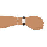 Buy Shop Daniel Wellington Quadro White Dial Black Leather Strap Watch For Women - DW00100450 USA Online