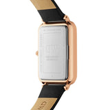 Buy Shop Daniel Wellington Quadro White Dial Black Leather Strap Watch For Women - DW00100450 USA Online