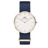 Buy Shop Daniel Wellington Classic Bayswater White Dial Navy Blue NATO Strap Watch For Women - DW00100279 USA Online