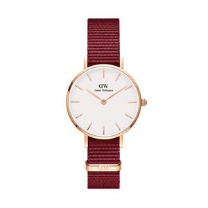 Buy Shop Daniel Wellington Roselyn 3A Petite White Dial Red NATO Strap Watch For Women - DW00100293 USA Online