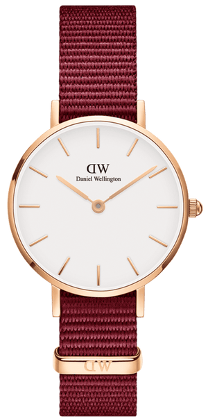 Buy Shop Daniel Wellington Roselyn 3A Petite White Dial Red NATO Strap Watch For Women - DW00100293 USA Online