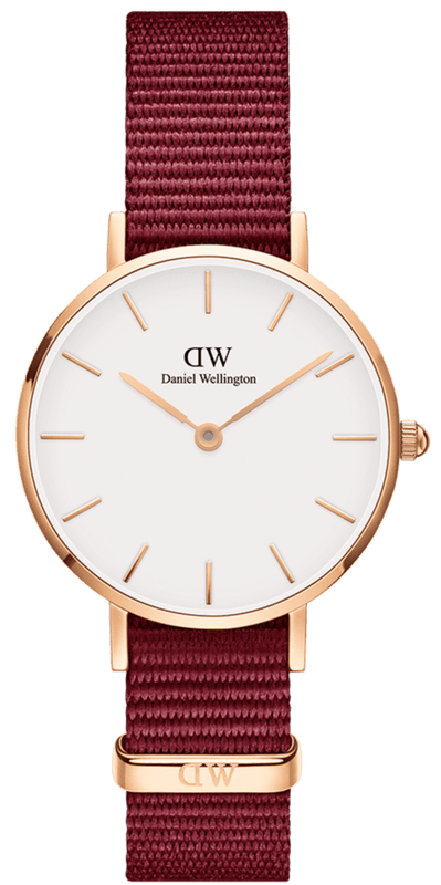 Buy Shop Daniel Wellington Roselyn 3A Petite White Dial Red NATO Strap Watch For Women - DW00100293 USA Online