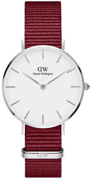 Buy Shop Daniel Wellington Roselyn 3A Petite White Dial Ruby Red NATO Strap Watch For Women - DW00100292 USA Online