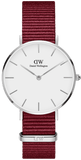 Buy Shop Daniel Wellington Roselyn 3A Petite White Dial Ruby Red NATO Strap Watch For Women - DW00100292 USA Online