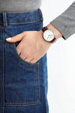 Buy Shop Daniel Wellington St Mawes White Dial Brown Leather Strap Watch For Men - DW00100052 USA Online