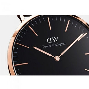 Buy Shop Daniel Wellington Bristol Black Dial Brown Leather Strap Watch For Men - DW00100125 USA Online