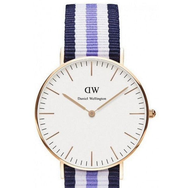 Buy Shop Daniel Wellington Classic Trinity White Dial Three Tone Nylon Strap Watch For Women - 0509DW USA Online