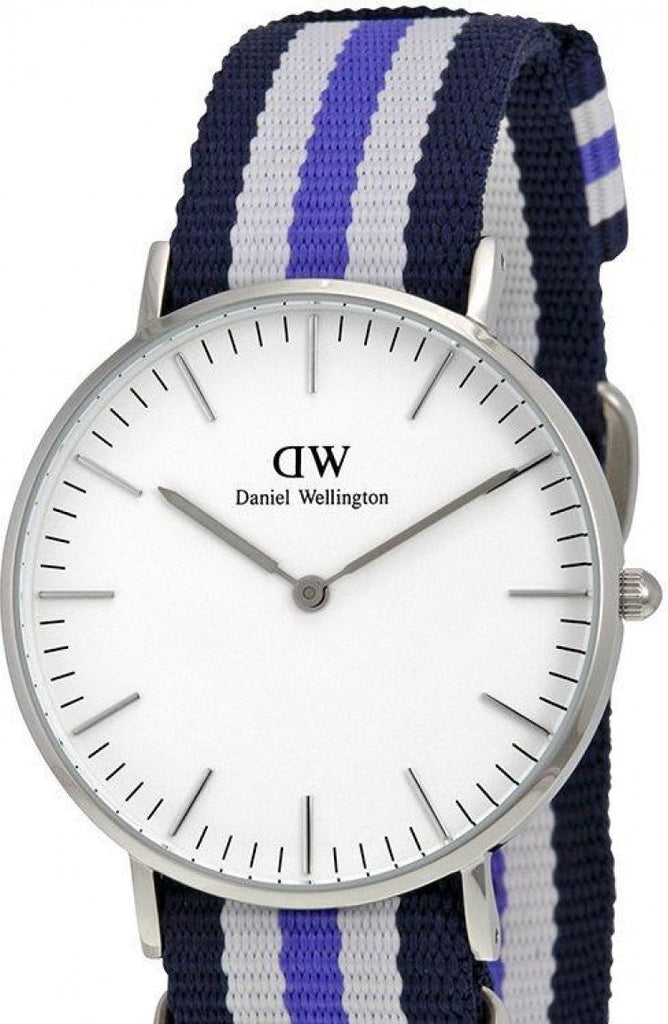 Buy Shop Daniel Wellington Classic Trinity White Dial Three Tone Nylon Strap Watch For Women - 0609DW USA Online
