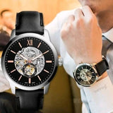 Buy Shop Fossil Townsman Skeleton Black Dial Black Leather Strap Watch for Men - ME3153 USA Online