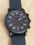 Buy Shop Emporio Armani Luigi Chronograph Black Dial Black Leather Strap Watch For Men - AR11133 USA Online