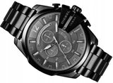 Buy Shop Diesel Mega Chief Chronograph Black Dial Black Steel Strap Watch For Men - DZ4355 USA Online