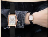 Buy Shop Emporio Armani Gianni T Bar Quartz White Dial Black Leather Strap Watch For Women - AR11408 USA Online