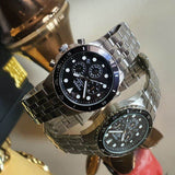Buy Shop Fossil FB-01 Chronograph Black Dial Silver Steel Strap Watch for Men - FS5837 USA Online