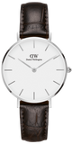 Buy Shop Daniel Wellington Classic Petite Reading White Dial Black Leather Strap Watch For Women - DW00100241 USA Online
